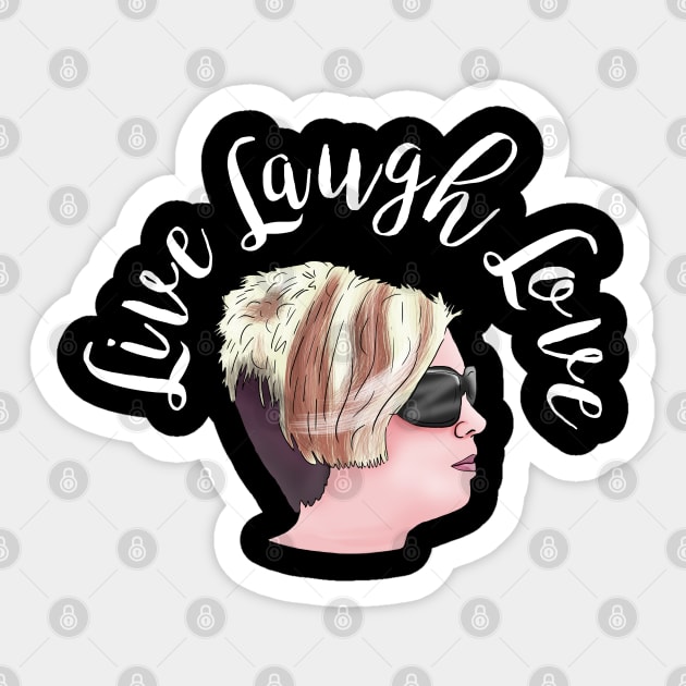 Karen Live Laugh Love Memes - Speak to The Manager Haircut V2 Sticker by Barnyardy